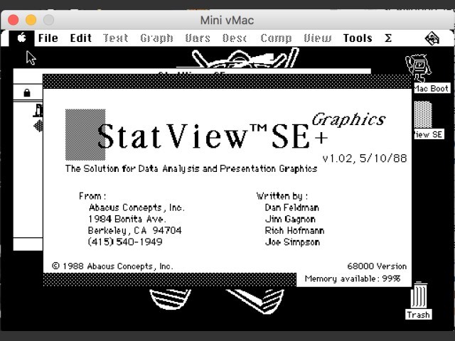 StatView SE + Graphics (1988)