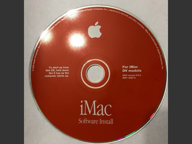 691-2525-A,Z,iMac DV. Software Install. SSW v9.0.3 (CD) (2000)