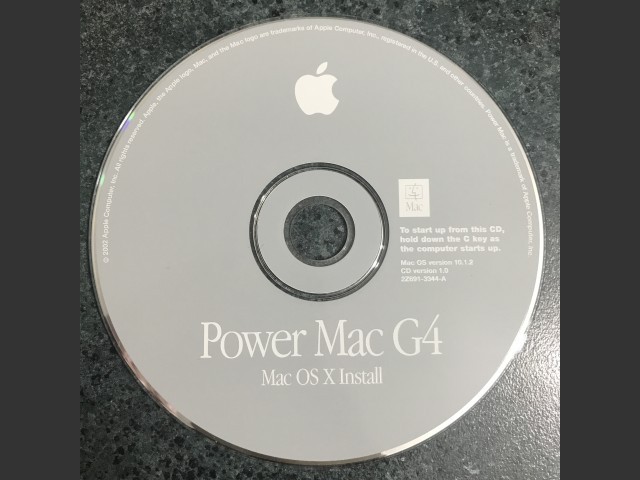 691-3344-A,2Z,Power Mac G4. Mac OS X Install. Mac OS v10.1.2. Dics v1.0 2002 (CD) (2002)