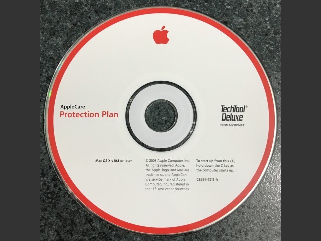 AppleCare Protection Plan TechTool Deluxe from Micromat for Mac OS X v10.1 or later... (2003)