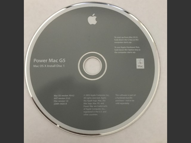 Apple Hardware Test for PowerMac G5 (CD) (2003)