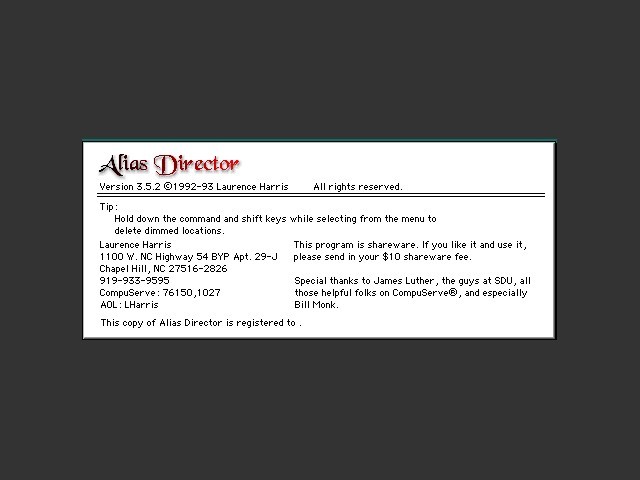 Alias Director (1993)