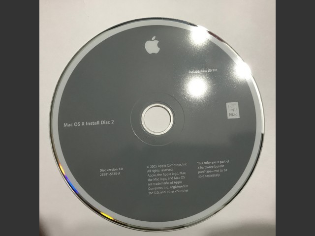 iMac G5 (Summer 2005, ALS, iSight) Restore Disks / Mac OS 9.2.2 & X 10.4.2 (2005)