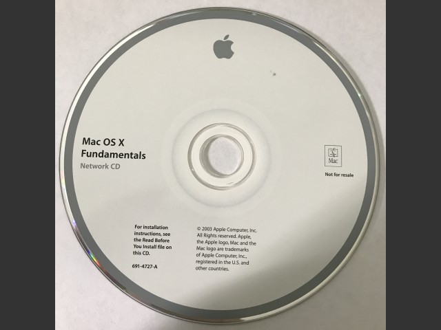 691-4727-A,,Mac OS X Fundamentals. Network Disc 2003 (CD) (2003)