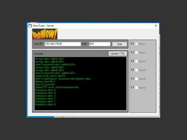 WowTube V2 - Server (required tool) 