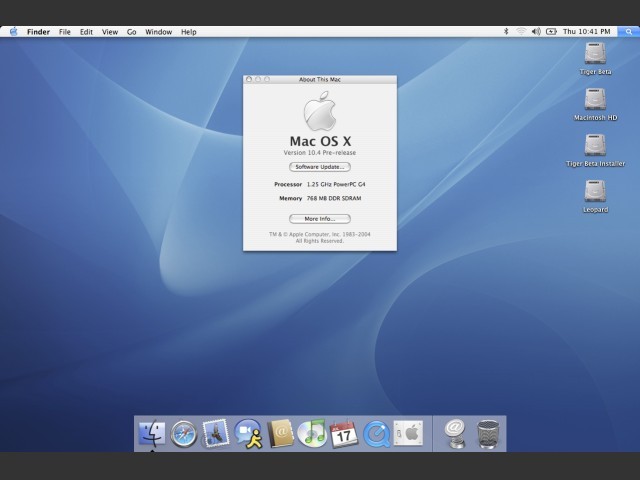 Mac OS X 10.4 Developer Pre-Release (Build 8A162) (DVD) (2004)