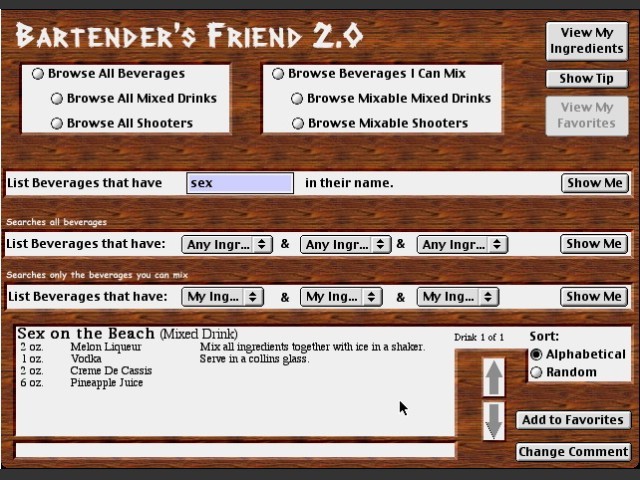 Bartender's Friend 2.0 (1999)
