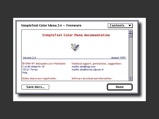SimpleText Color Menu 3.4 (1998)