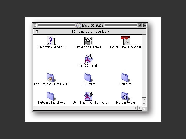 CD Contents Mac OS 9.2.2 