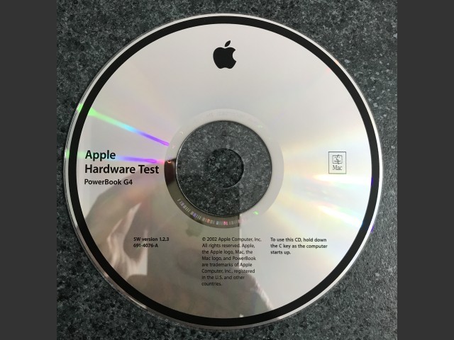 Apple Hardware Test v1.2.3 for PowerBook G4 2002 (CD) (2002)