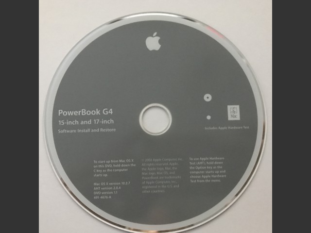 691-4676-A,,PowerBook G4 15-Inch and 17-Inch. Software Install & Restore. Mac OS X... (2003)