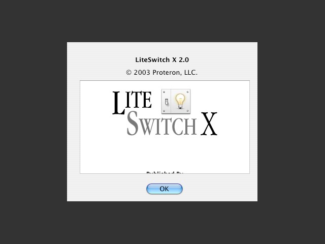 LiteSwitch X About Window 