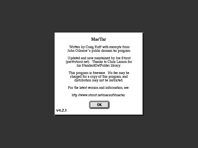 MacTar 4.2.1 (1999)