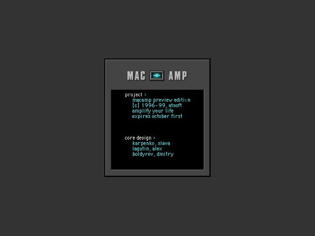 MacAMP 1.0 Preview Edition (1999)