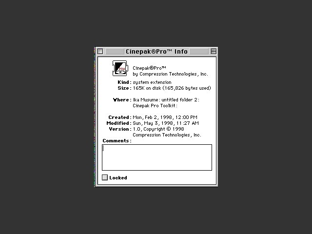 Cinepak Toolkit 1.0 + Cinepak Pro 1.0 (1998)