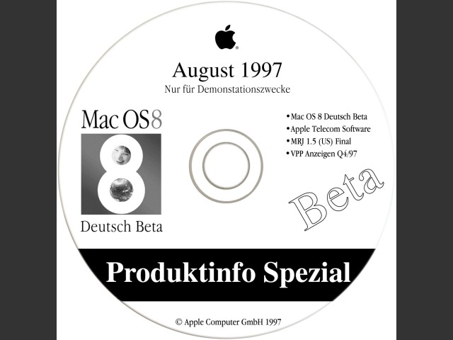 Mac OS 8.0 Beta (Deutsch) (1997)