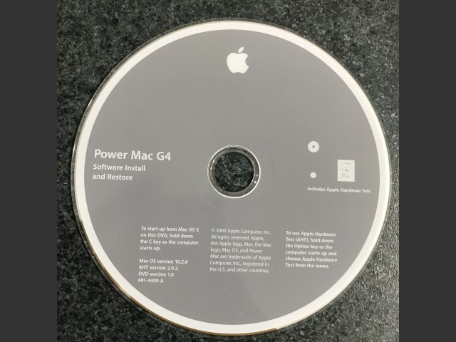 691-4409-A,,Power Mac G4. Software Install & Restore. Mac OS v10.2.6. AHT v2.0.2. Disc... (2003)
