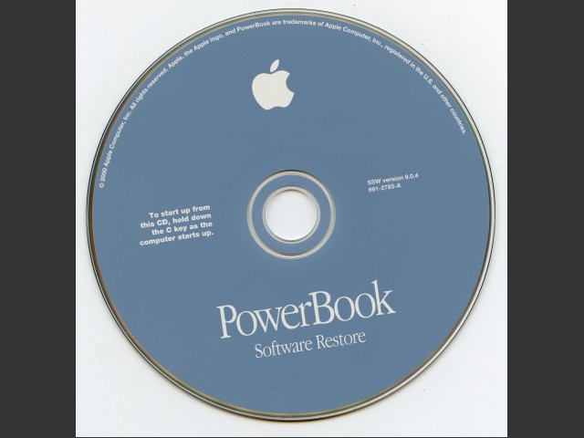 691-2793-A,,PowerBook. Software Restore. SSW 9.0.4 (2000)