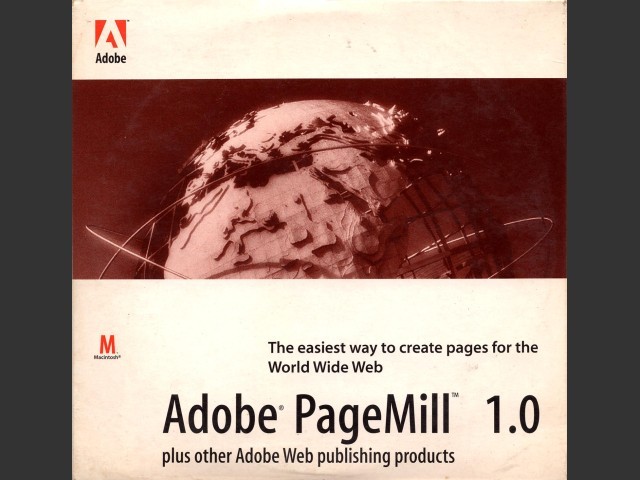 Adobe PageMill 1.0 Alternative Euro Version (1996)