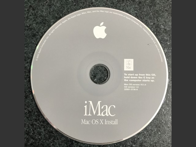 691-3737-A,,iMac. Applications Disc v1.5 & Mac OS X 10.1.4 Install Disc v1.0 2002 (CD) (2002)