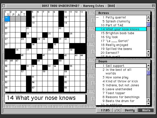 LYRIQ Crosswords (1994)