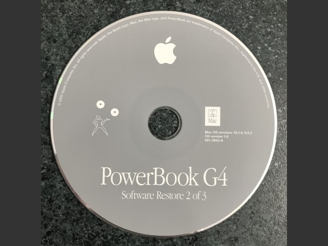 691-3562-A,,PowerBook G4. Software Restore (3 CD set) Mac OS v10.1.4, v9.2.2. Disc v1.0... (2002)