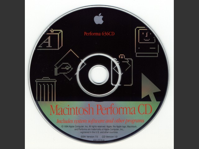 System 7.5 (Disc 1.0) (Performa 636CD) (691-0319-A) (CD) (1994)