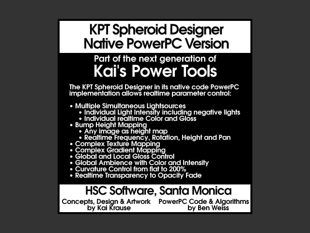 KPT PowerPC Spheroids (0)