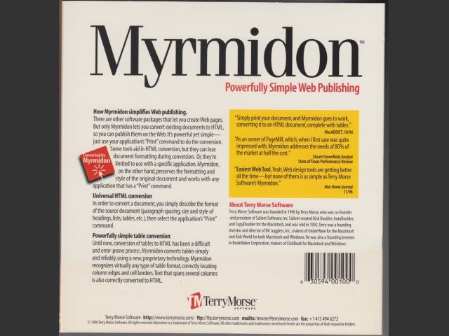 Myrmidon 1.1 (1996)