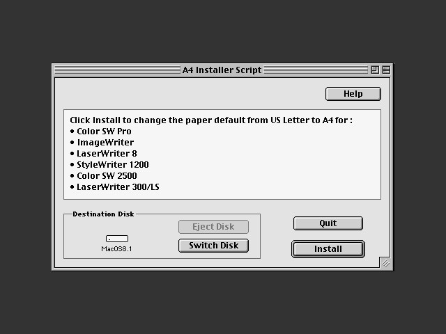 A4 Paper Defaults (1996)