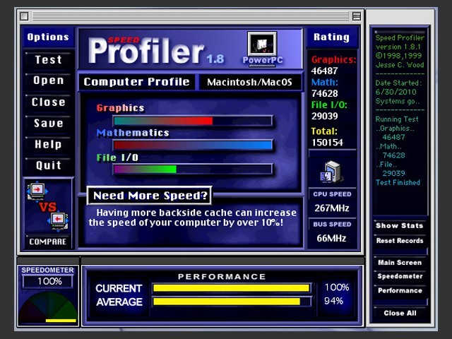 Speed Profiler 1.8.1 (1999)