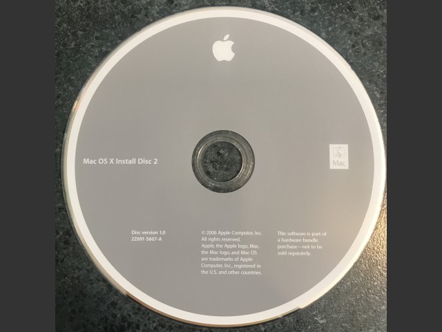 Disk #2 of 2 for Mac OS X 10.4.4 install 