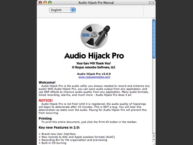 Audio Hijack Pro 2.x (2004)
