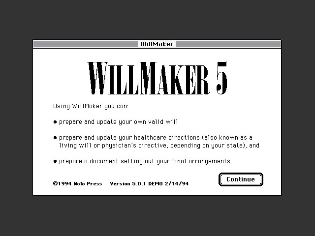 WillMaker 5 Demo (1994)