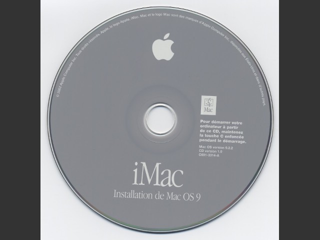 Mac OS 9.2.2 (Disc 1.0) (iMac) (CD) [fr_FR] (2002)