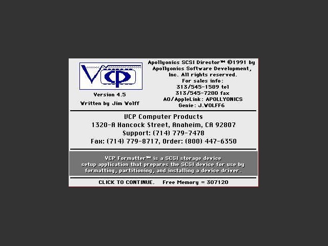 VCP Formatter 4.5 (1992)