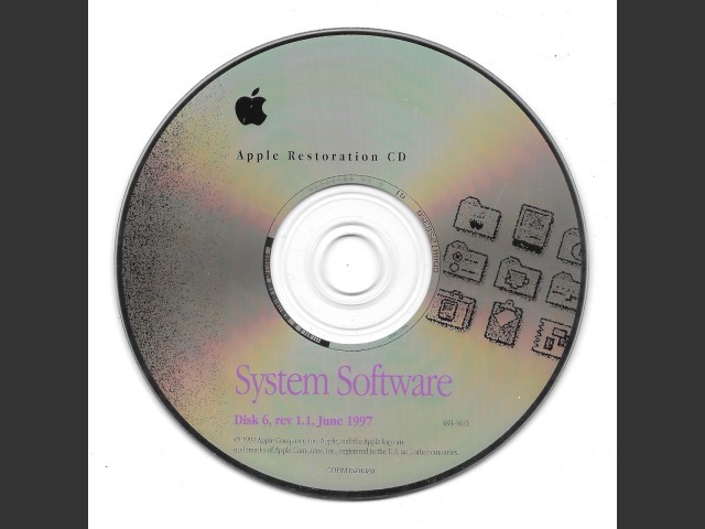 Apple Restoration CD - System Software Disk 6, v1.1 (June 1997) (1997)