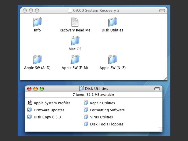 System Software Recovery CD 2 - Disk Utilities 