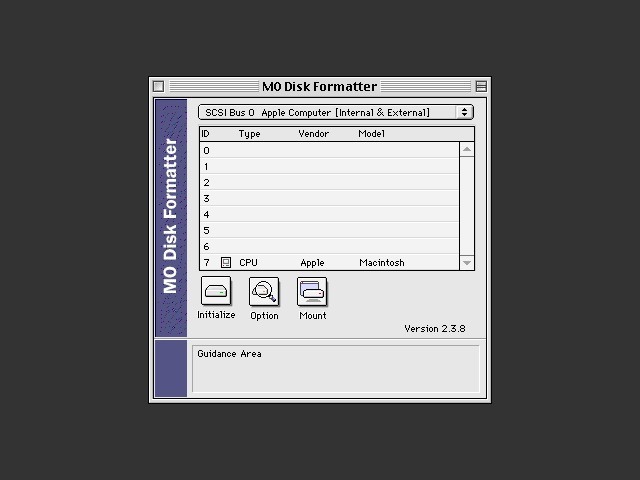 Fujitsu MO Drive extension and formatter 2.3.8 (2003)