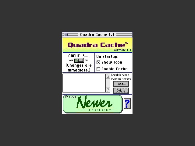 Quadra Cache 1.1 (aka Cache 040) (1995)