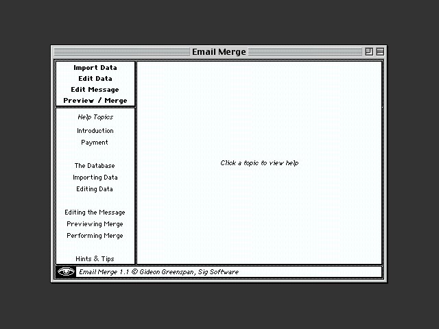 Email Merge 1.1 (1997)