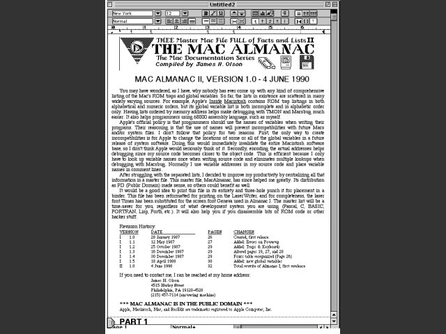 Mac Almanac II (1990)
