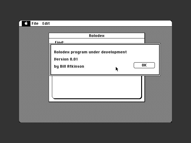 Rolodex v0.01 (1984)
