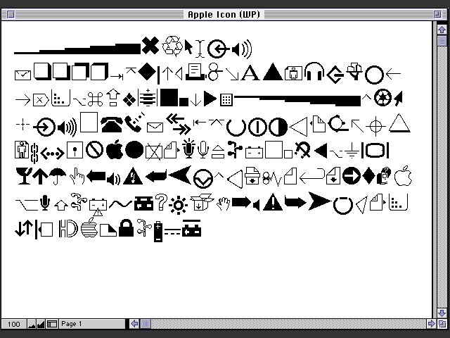 Apple Icon Fonts (1993)