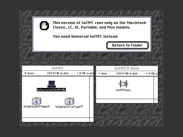 SoftPC Entry-Level 2.5.1 (1991)