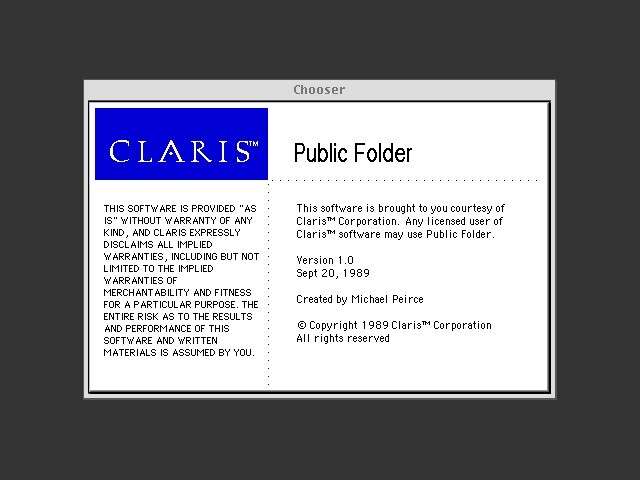 Claris Public Folder (1989)