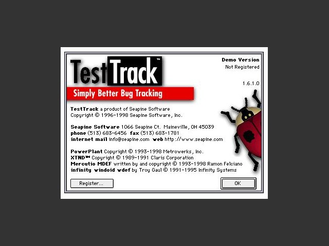 TestTrack 1.6.1 (1998)