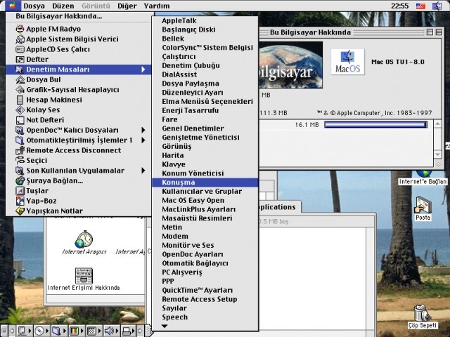 Mac OS 8 Control Panels / Denetim Masaları 