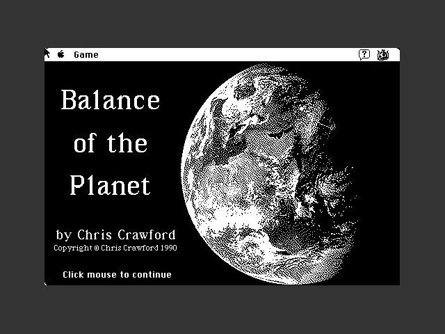 Balance of the Planet (1990)