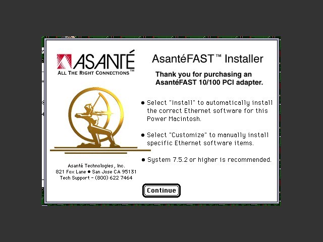 AsanteFast 10/100 PCI Mac Edition (Davicom chipset) v4.0 (0)